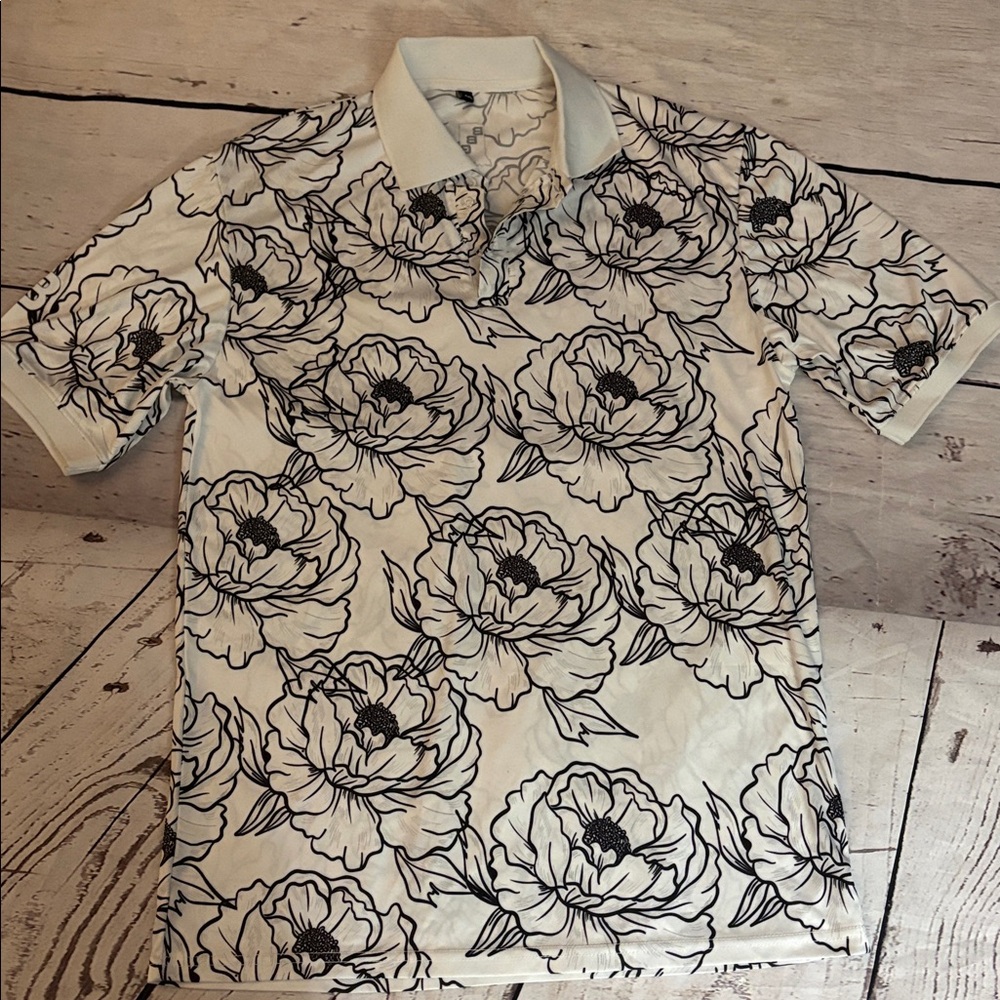 MEN’S PEONY WHITEOUT golf POLO XXL BRAND NEW NEVER WORN